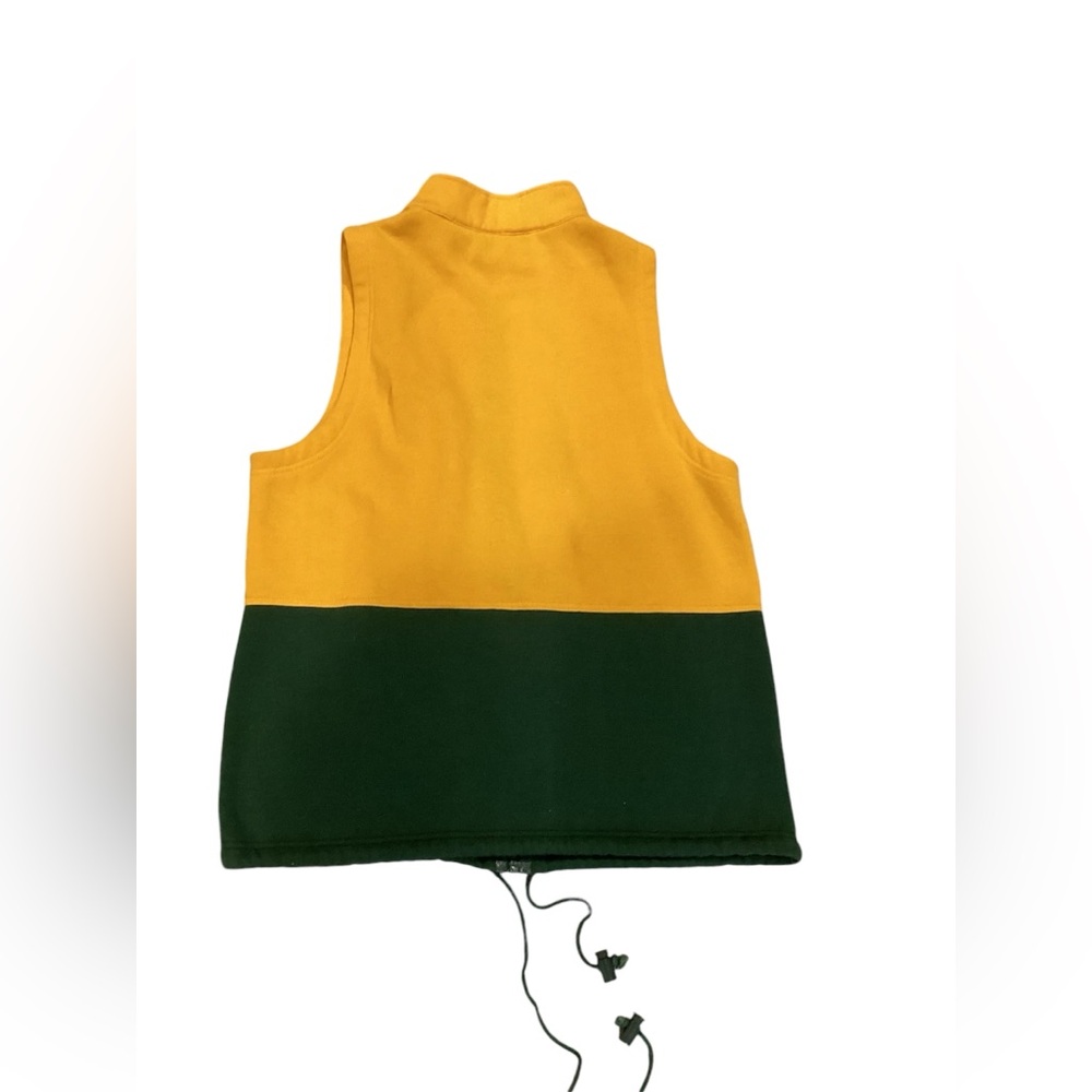 Vintage NFL Game Day Green Bay Packers Cinch Waist Fleece Vest Womens Medium - Picture 2 of 5